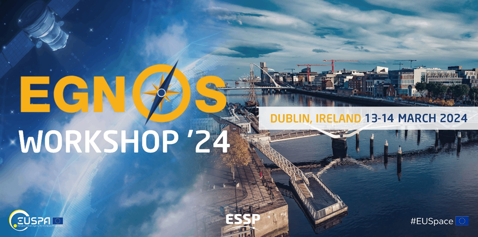 Aerial image of Dublin announcing the EGNOS workshop